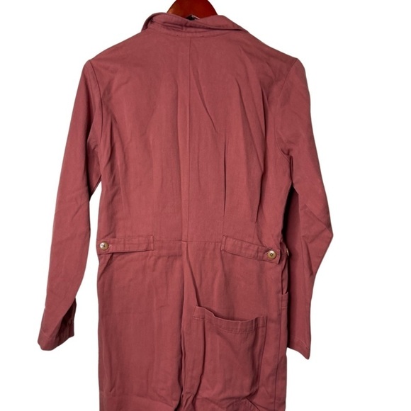 Ilana Kohn Long Sleeve Chichi Utility Coverall Jumpsuit in soft rust red sz XS - Picture 2 of 11